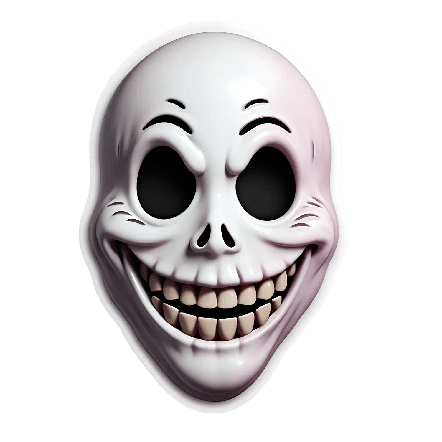 Smiling Skull - UV DTF Sticker - Heat Press Transfer
