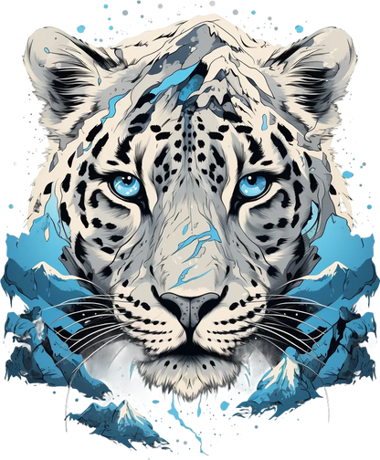 Snow Leopard Print - DTF Ready to Press - Heat Press Transfer