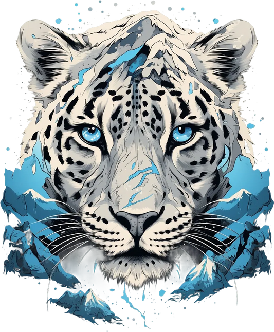 Snow Leopard Print - DTF Ready to Press - Heat Press Transfer