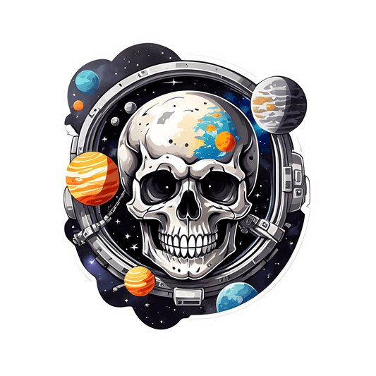 Space Skull Astronaut - Sticker - Heat Press Transfer