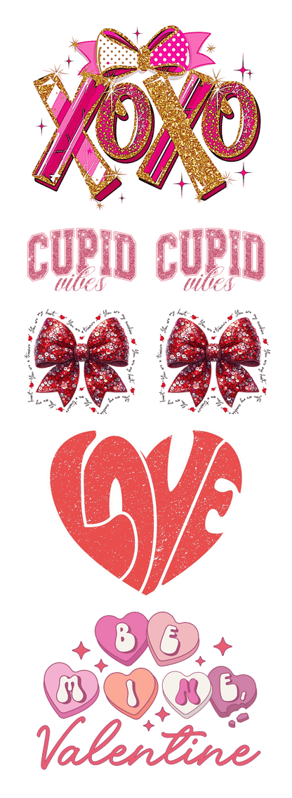 Sparkle & Love: Valentine’s Day DTF Gang Sheet 22"x60" Premade DTF Gang Sheet - Heat Press Transfer
