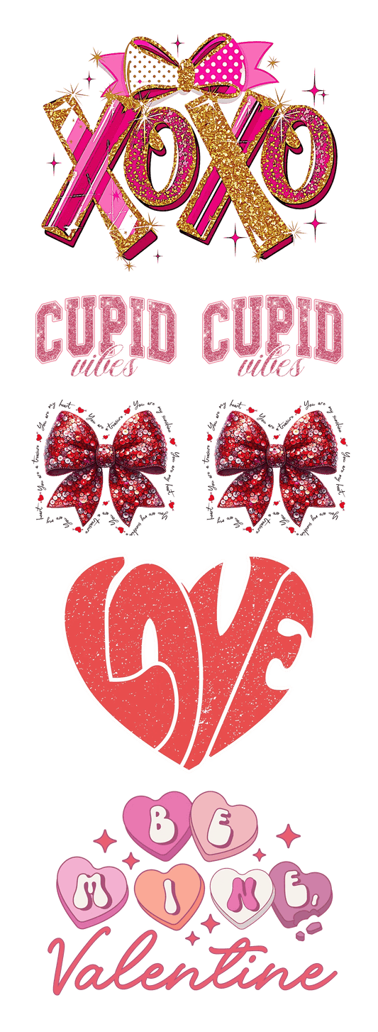 Sparkle & Love: Valentine’s Day DTF Gang Sheet 22"x60" Premade DTF Gang Sheet - Heat Press Transfer