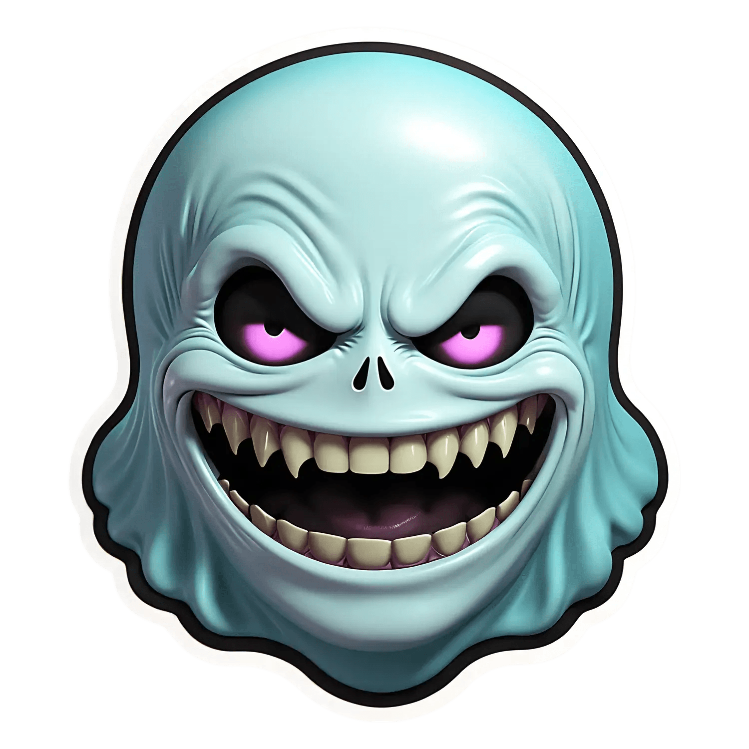 Spooky Skull - UV DTF Sticker - Heat Press Transfer