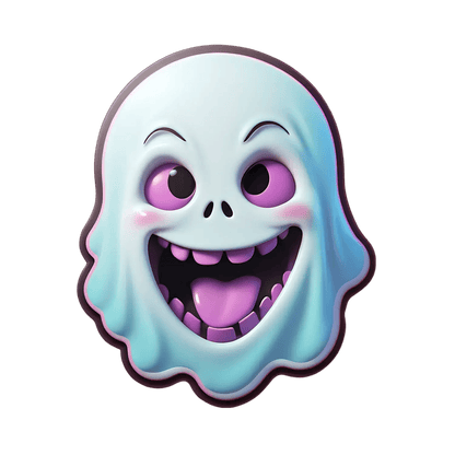 Spooky Smile Ghost - Sticker - Heat Press Transfer