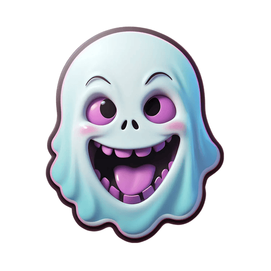 Spooky Smile Ghost - Sticker - Heat Press Transfer