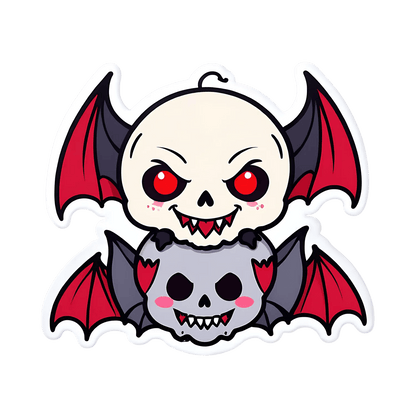 Spooky Bat - UV DTF Sticker - Heat Press Transfer