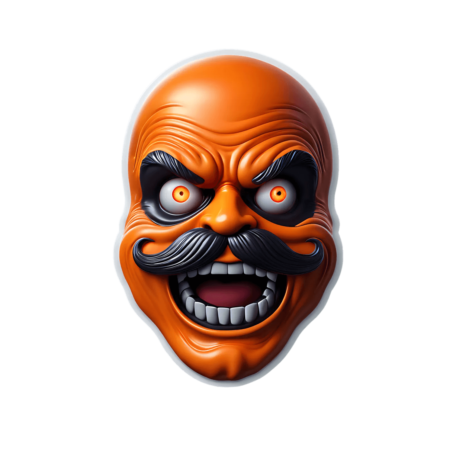 Spooky Mustache - Sticker - Heat Press Transfer