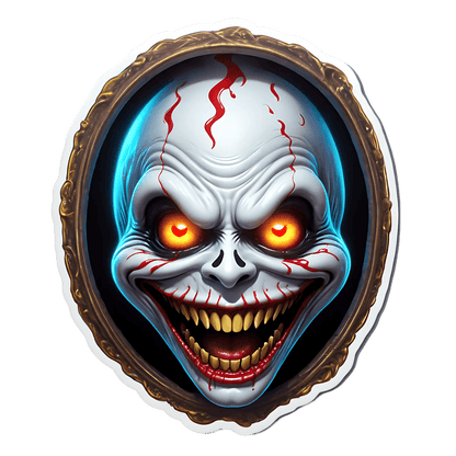 Spooky Skull - Halloween Sticker - Heat Press Transfer