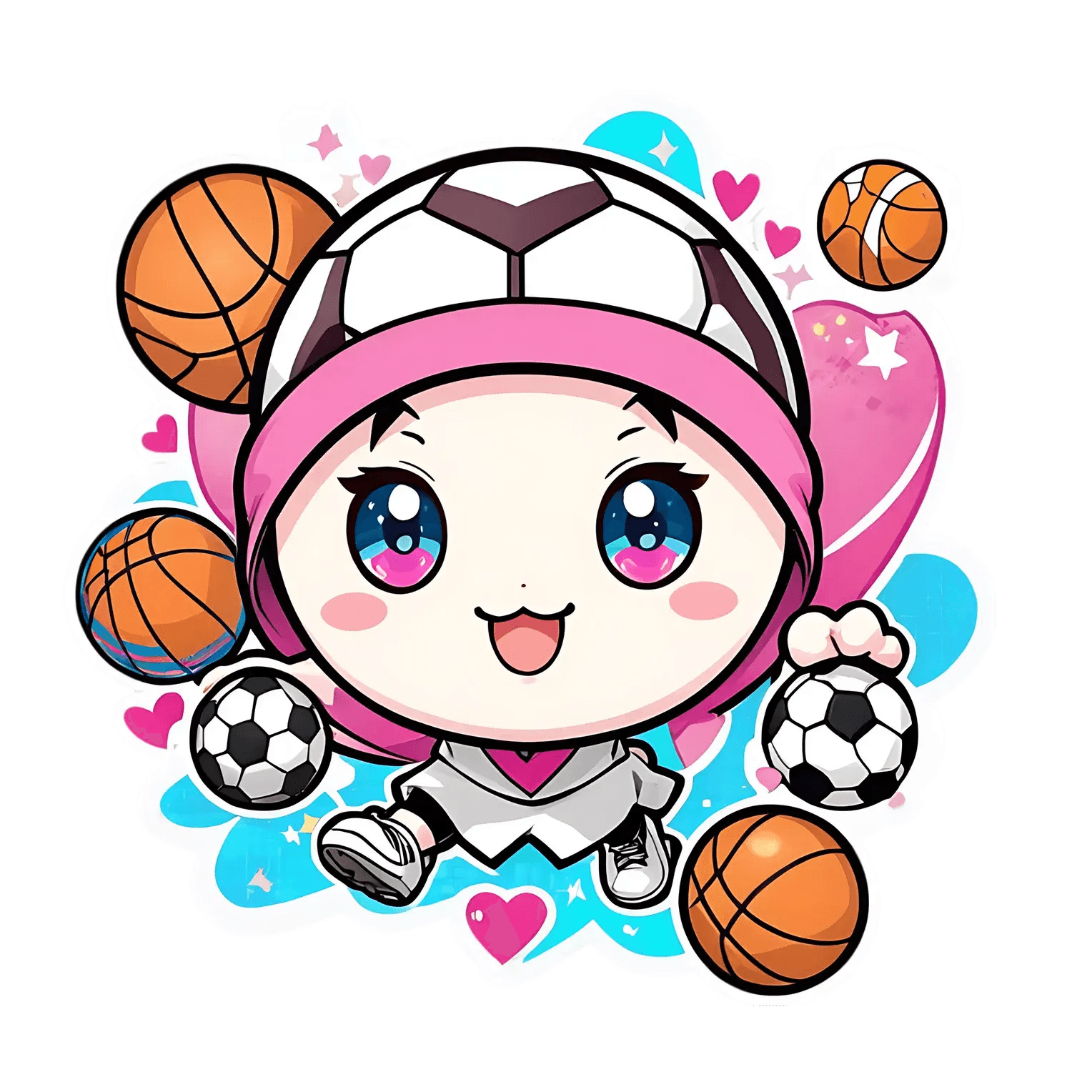 Sports Anime Girl - Sticker - Heat Press Transfer