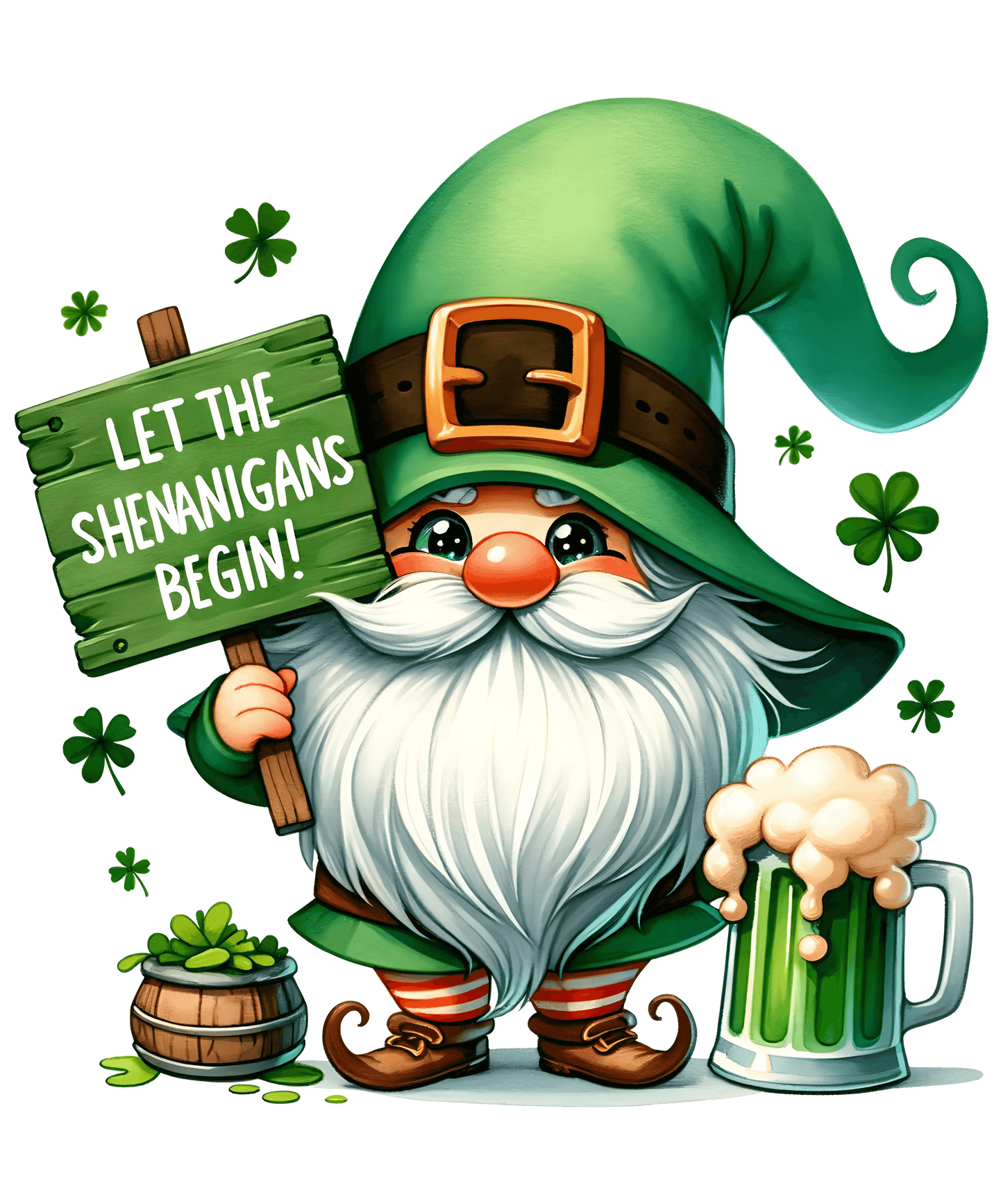 St Patricks Day Let The Shenanigans Begin Design - DTF Ready To Press - Heat Press Transfer