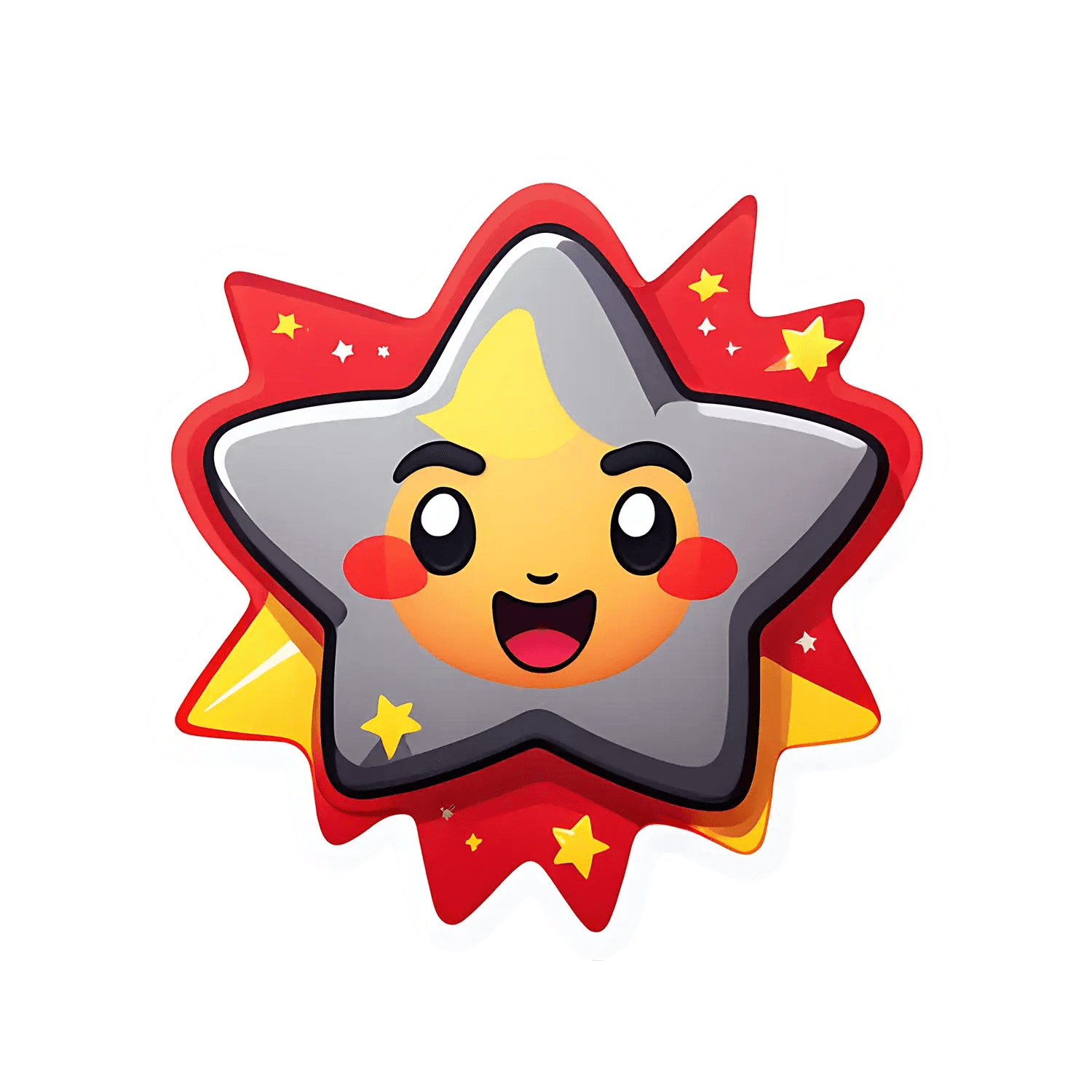 Star Smile - Sticker - Heat Press Transfer