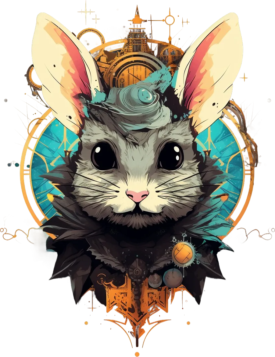 Steampunk Bunny - DTF Ready to Press - Heat Press Transfer
