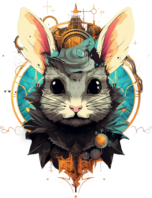 Steampunk Bunny - DTF Ready to Press - Heat Press Transfer