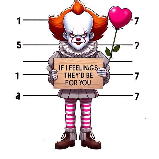 Stephen King It If I Feelings They'd Be For You Valentine's Day Design - DTF Ready To Press - Heat Press Transfer