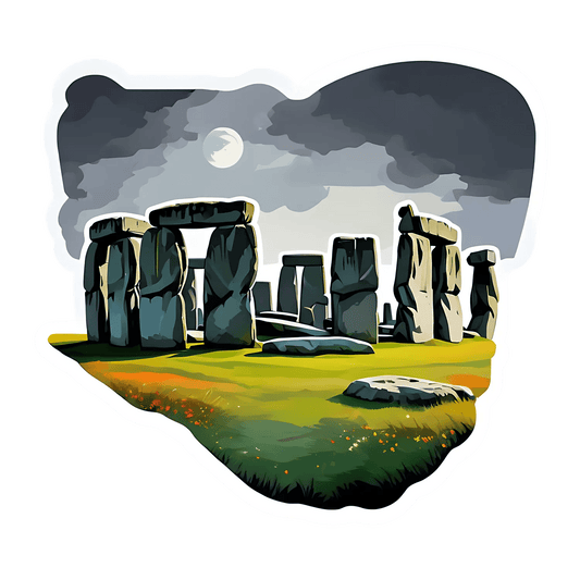 Stonehenge At Night - Sticker - Heat Press Transfer