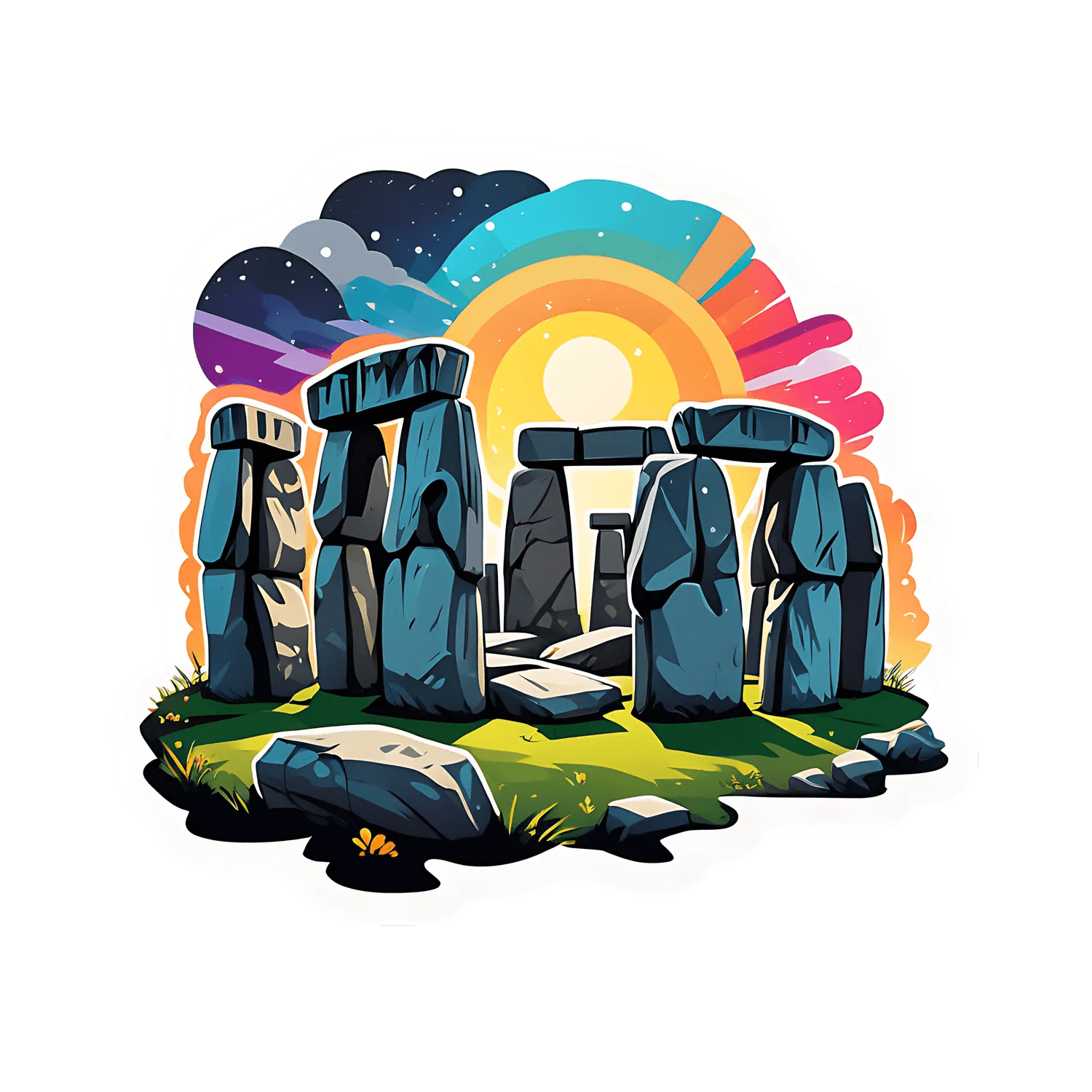 Stonehenge Sunrise - Sticker - Heat Press Transfer