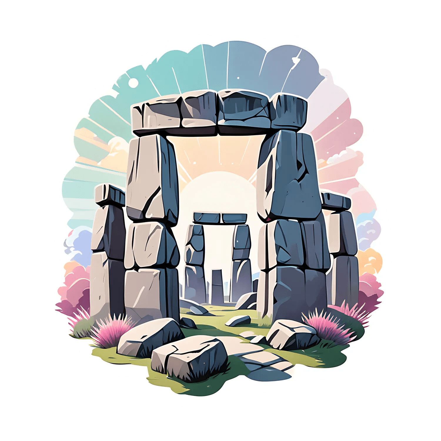 Stonehenge Sunrise - Sticker - Heat Press Transfer