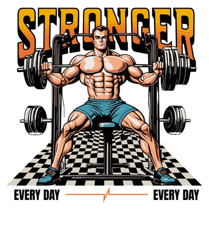 Stronger Gym Design - DTF Ready to Press - Heat Press Transfer
