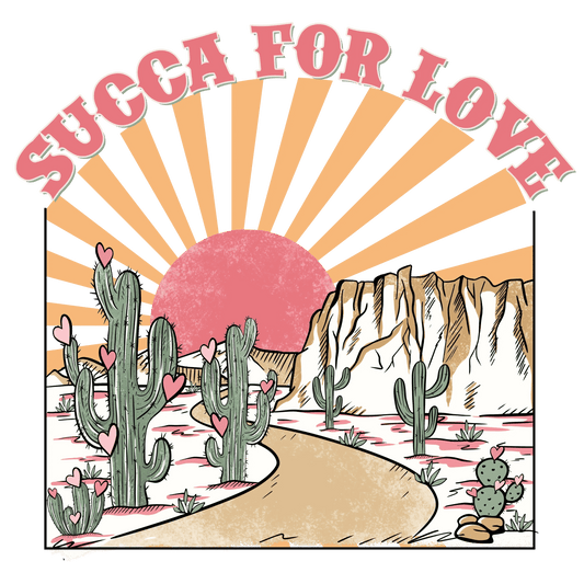 Succa For Love Valentine's Day West Design - DTF Ready To Press - Heat Press Transfer