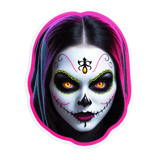 Sugar Skull Sticker - Day of the Dead - Heat Press Transfer