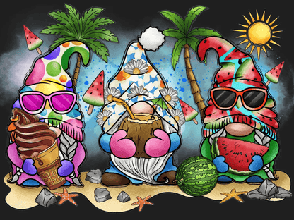 Summer Gnomes - DTF Ready to Press - Heat Press Transfer