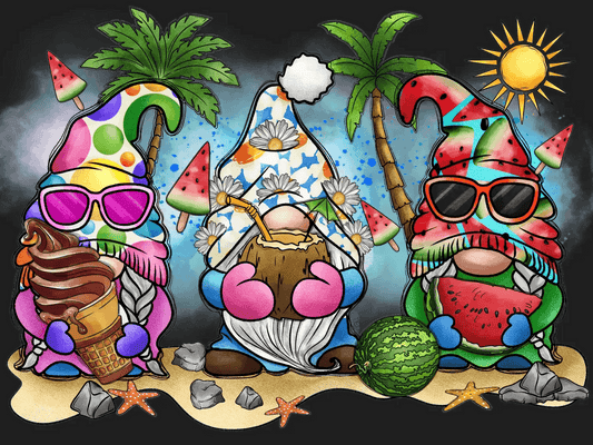 Summer Gnomes - DTF Ready to Press - Heat Press Transfer