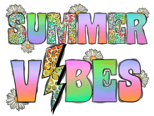Summer Vibes - DTF Ready to Press - Heat Press Transfer