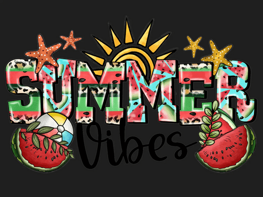 Summer Vibes - DTF Ready to Press - Heat Press Transfer
