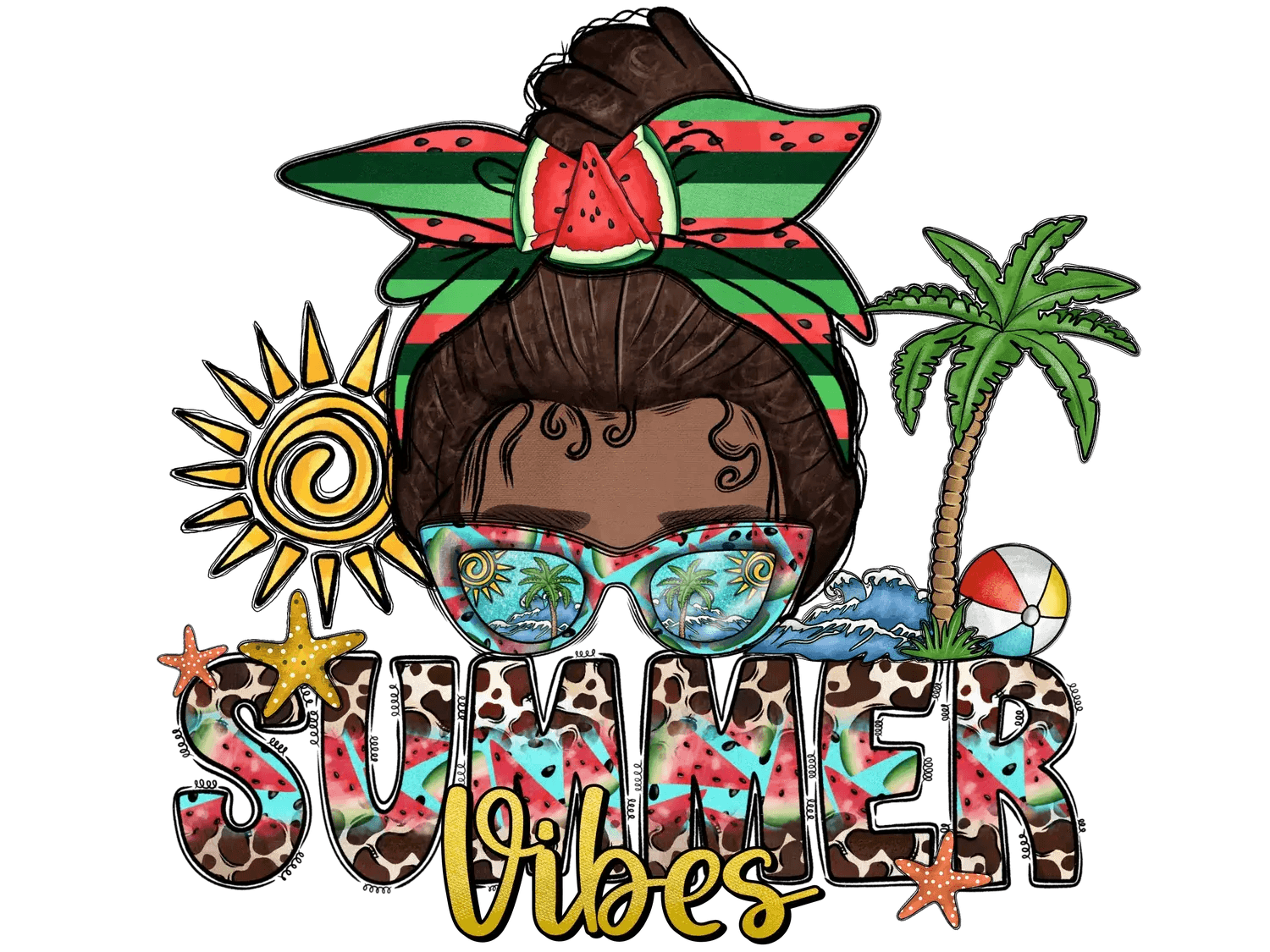 Summer Vibes - DTF Ready to Press - Heat Press Transfer