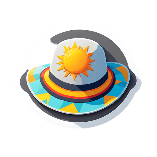 Sun Hat Beach - UV DTF Sticker - Heat Press Transfer