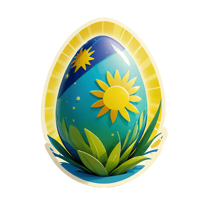 Sunflower Egg - UV Sticker - Heat Press Transfer