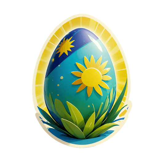 Sunflower Egg - UV Sticker - Heat Press Transfer