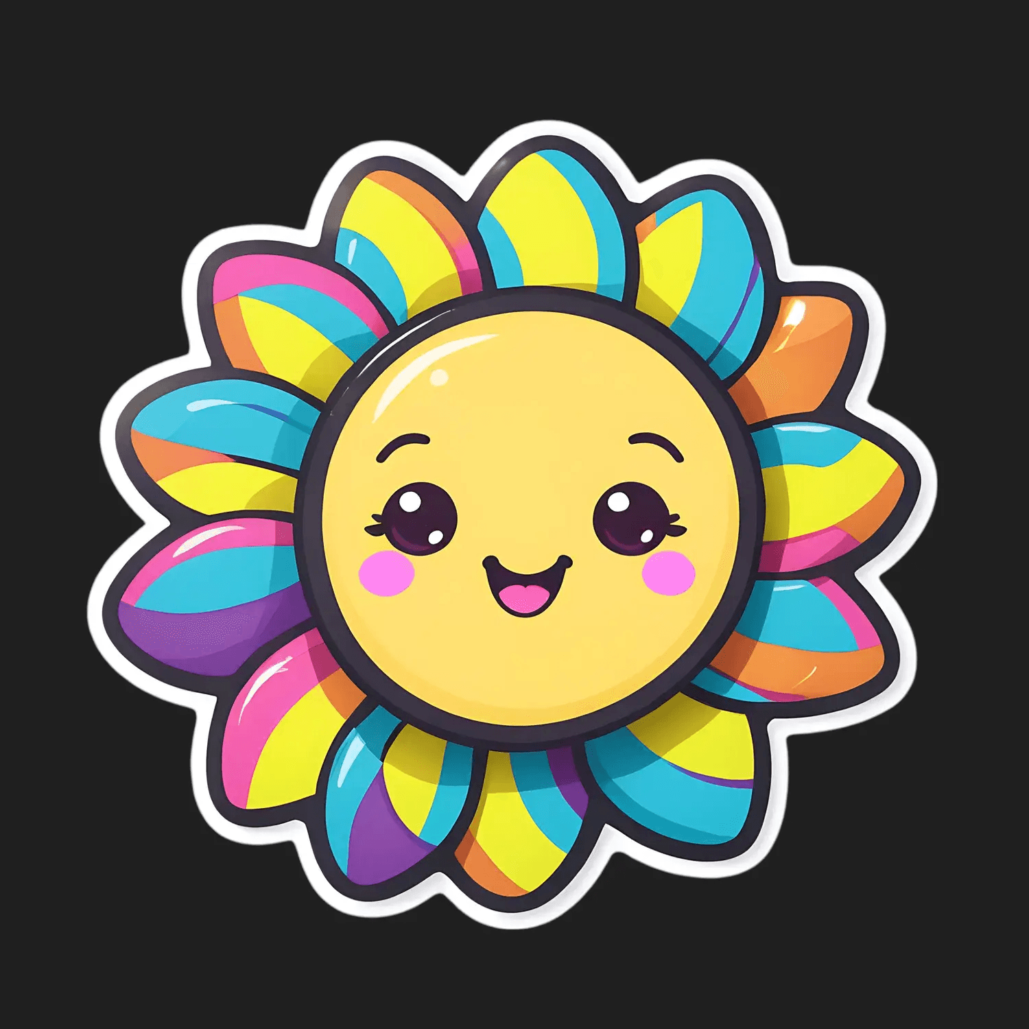 Sunflower Smile - Vibrant Sticker - Heat Press Transfer