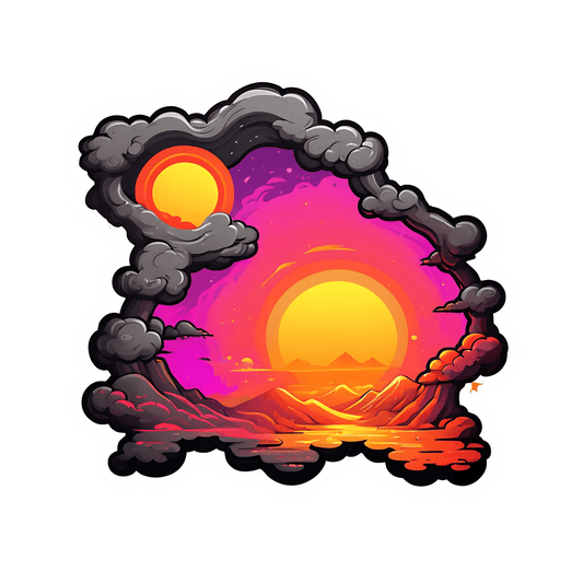 Sunset Clouds - Sticker - Heat Press Transfer