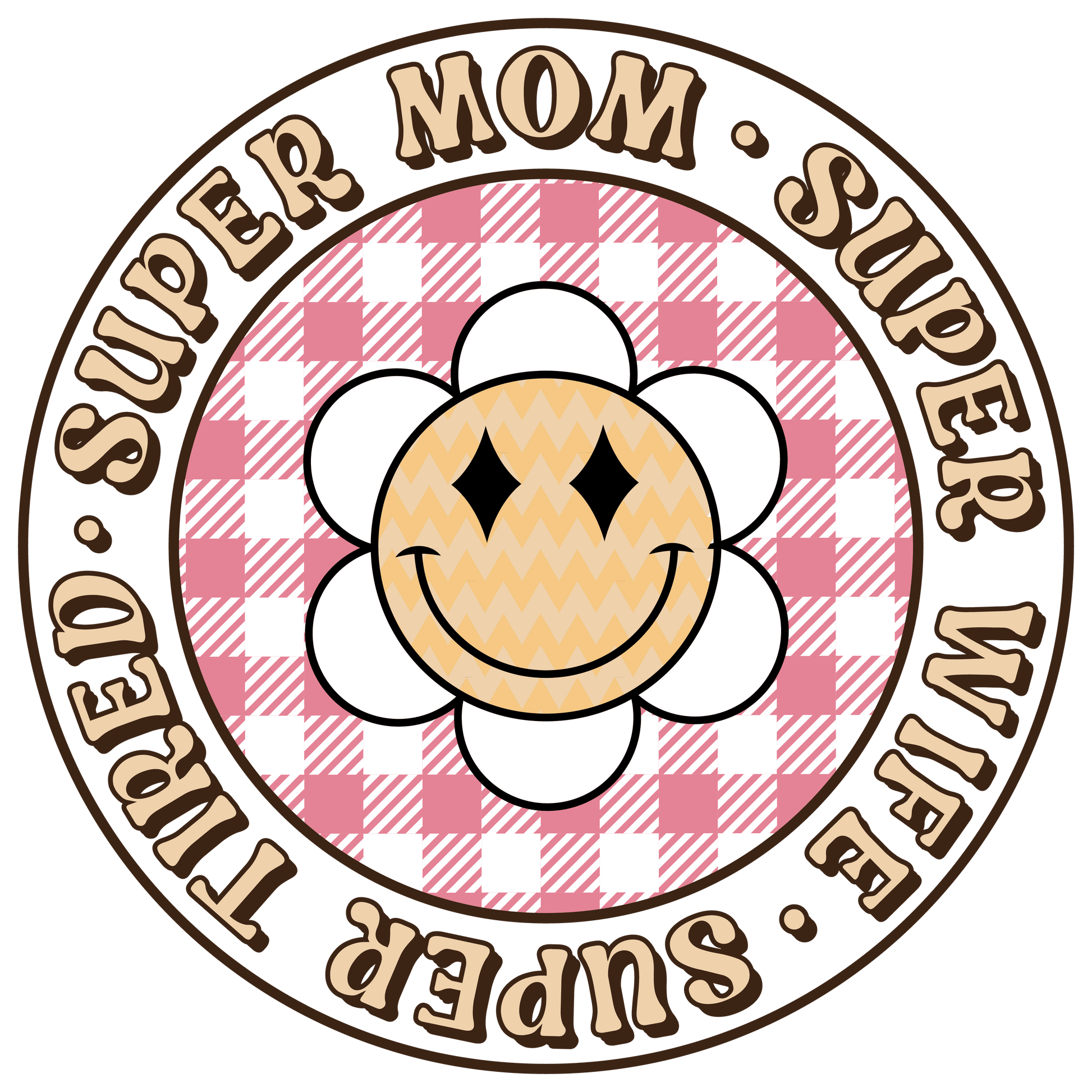 Super Mom Design - DTF Ready To Press - Heat Press Transfer