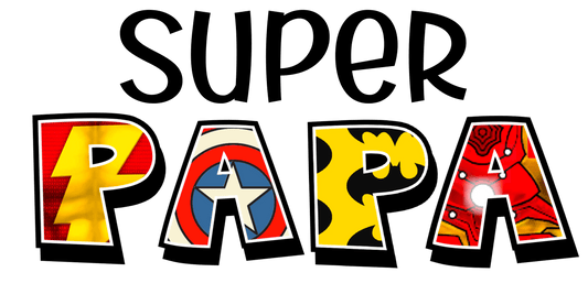 Super Papa Design - DTF Ready To Press - Heat Press Transfer