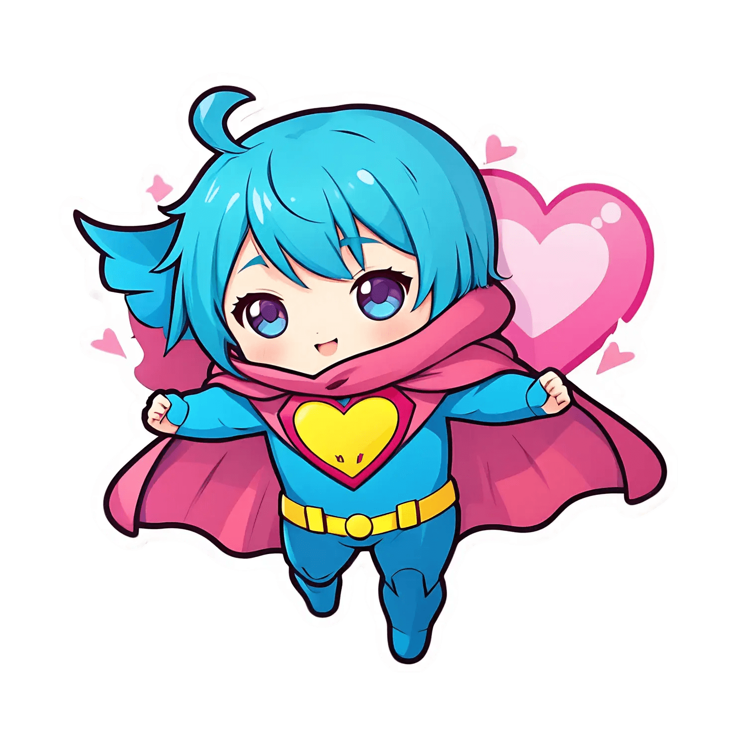 Superhero Heart - UV DTF Sticker - Heat Press Transfer