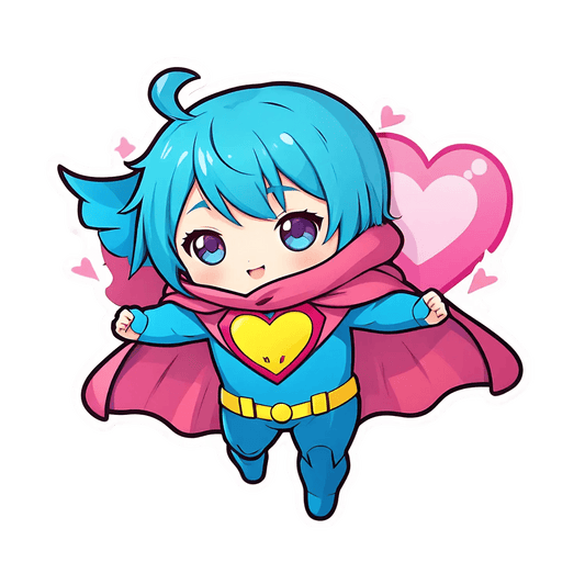 Superhero Heart - UV DTF Sticker - Heat Press Transfer
