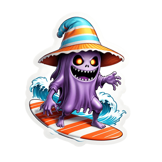 Surfer Monster - UV DTF Sticker - Heat Press Transfer