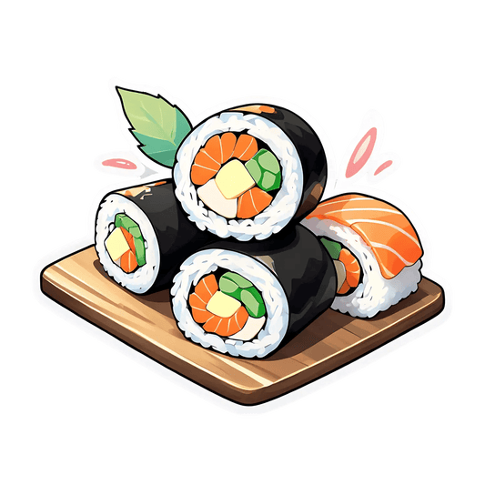 Sushi Platter Sticker - Vibrant UV DTF - Heat Press Transfer