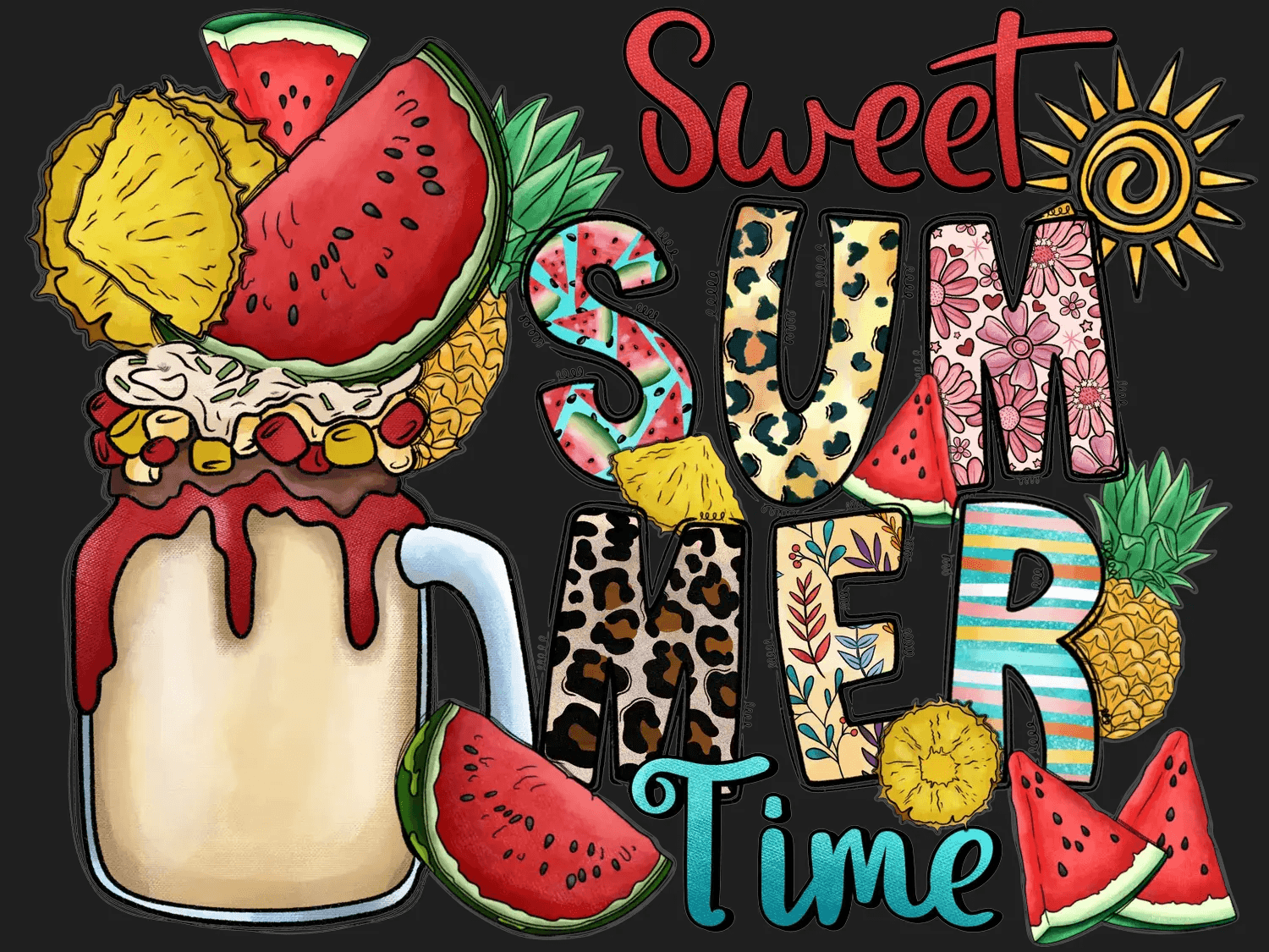 Sweet Summer Time - DTF Ready to Press - Heat Press Transfer