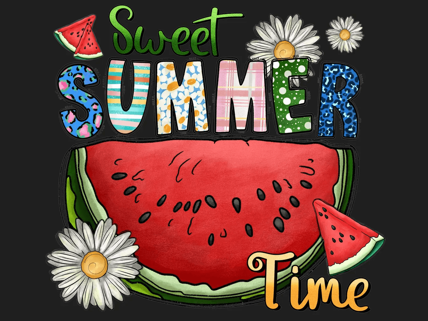 Sweet Summer Time - DTF Ready to Press - Heat Press Transfer