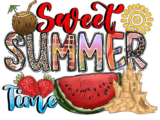 Sweet Summer Time - DTF Ready to Press - Heat Press Transfer