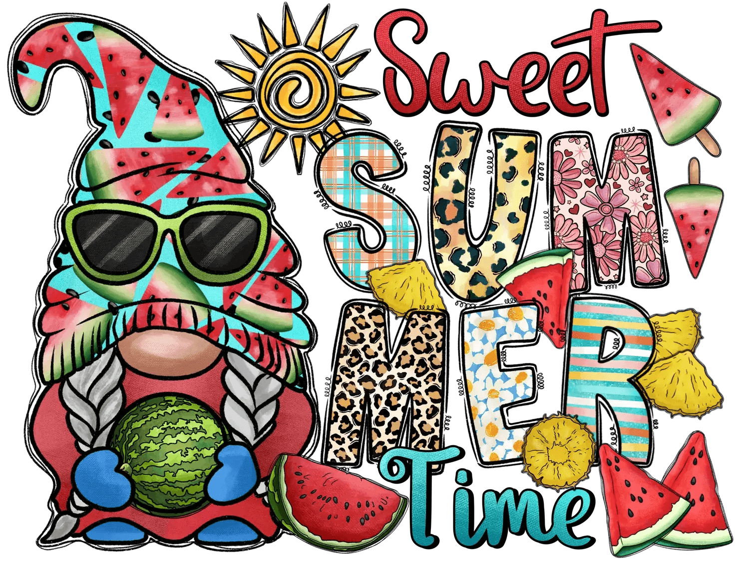 Sweet Summer Time - DTF Ready to Press - Heat Press Transfer