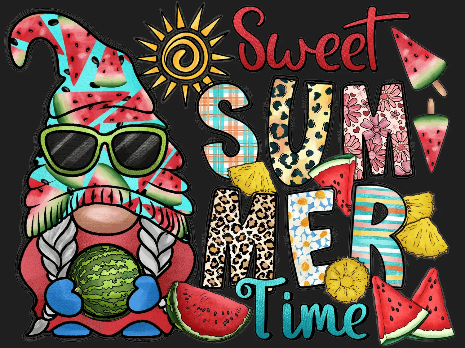 Sweet Summer Time - DTF Ready to Press - Heat Press Transfer