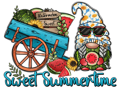 Sweet Summertime Gnome - DTF Ready to Press - Heat Press Transfer