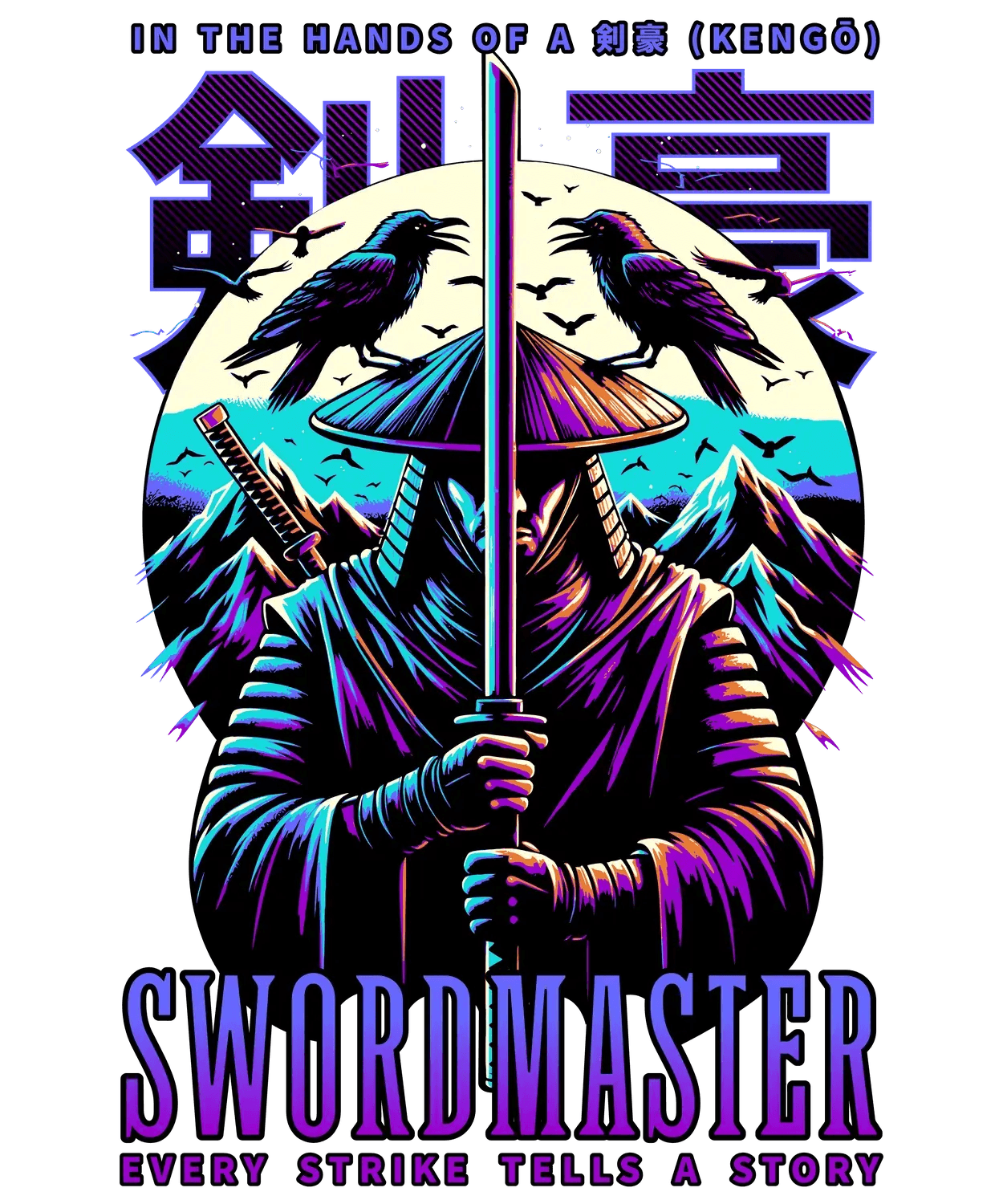 Swordmaster Samurai - DTF Ready to Press - Heat Press Transfer
