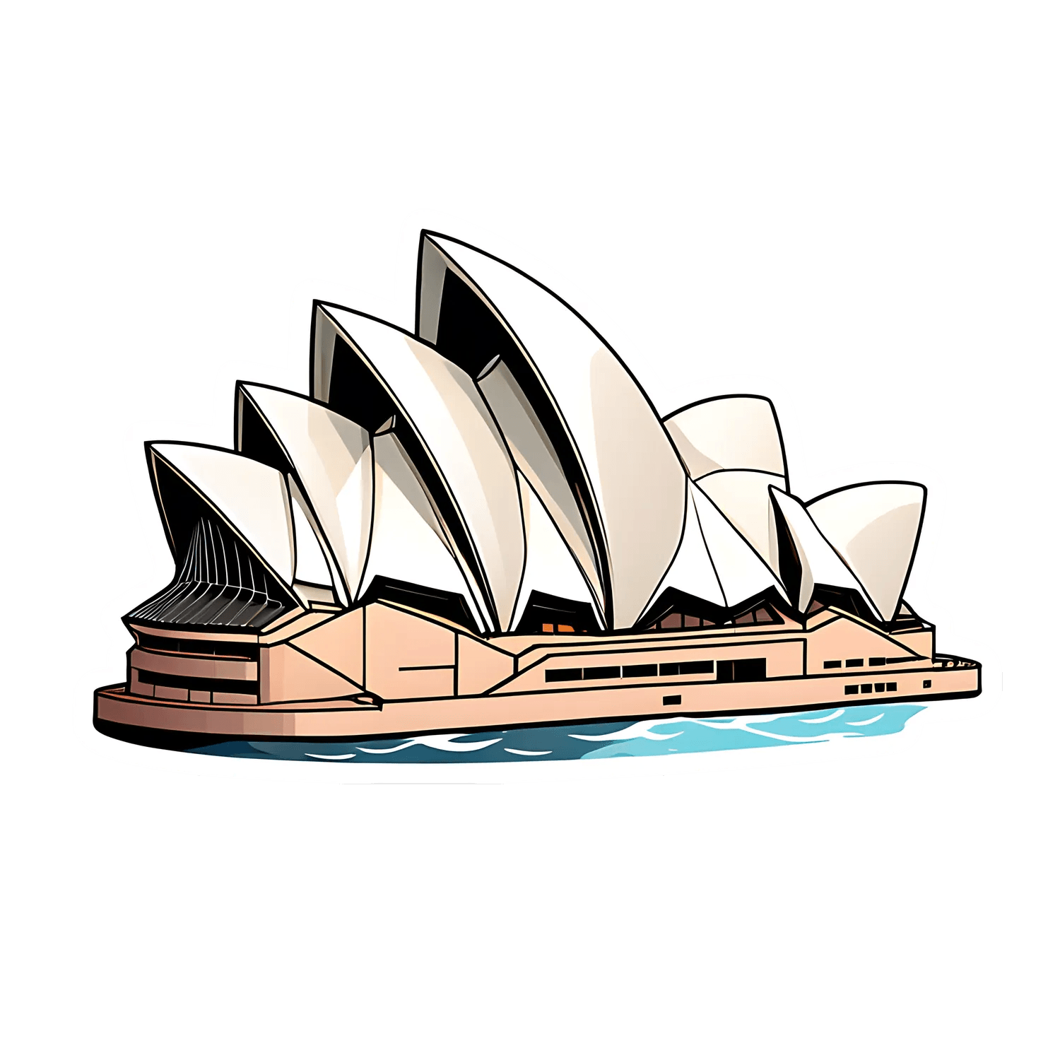 Sydney Opera House - Sticker - Heat Press Transfer