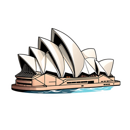 Sydney Opera House - Sticker - Heat Press Transfer