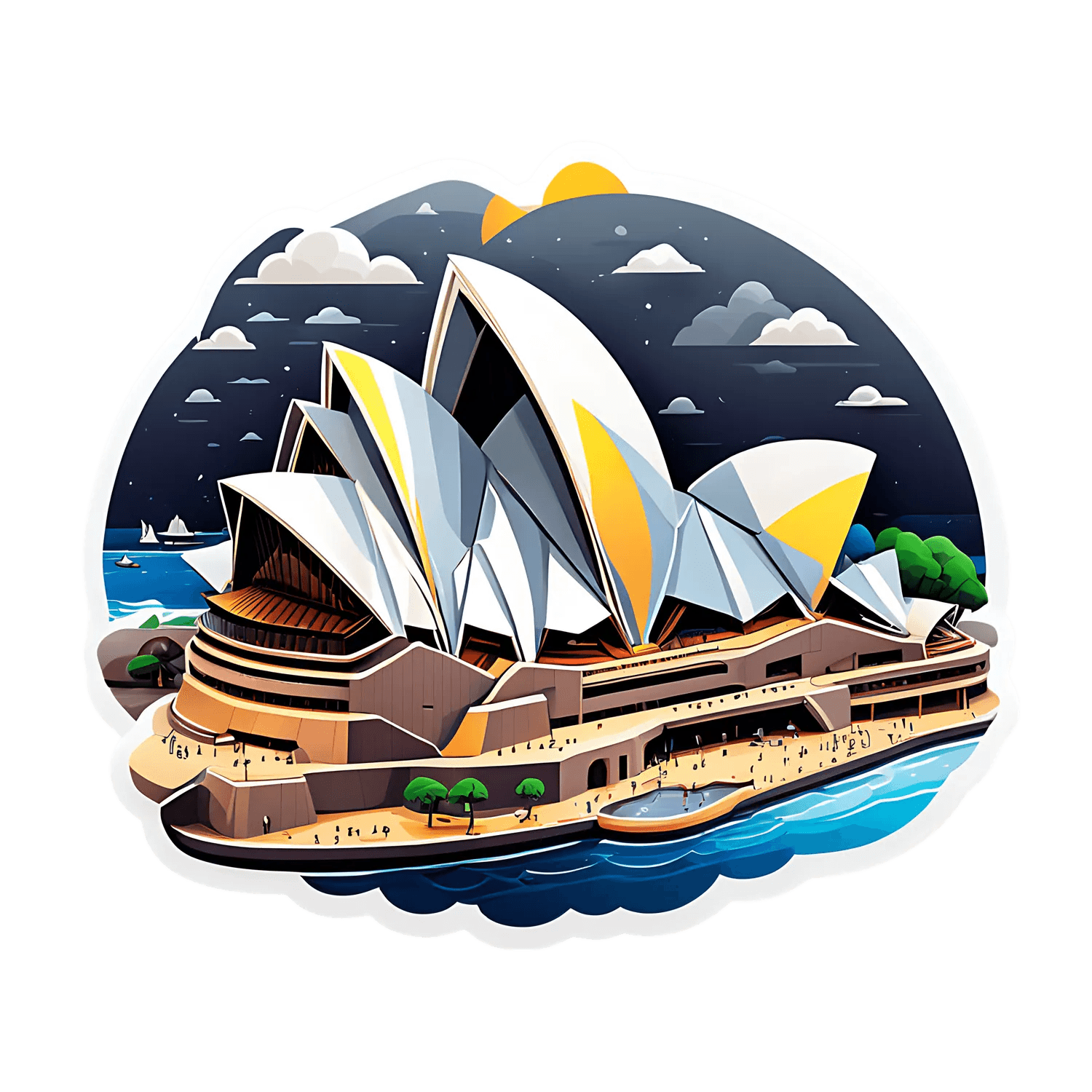 Sydney Opera House - UV DTF Sticker - Heat Press Transfer